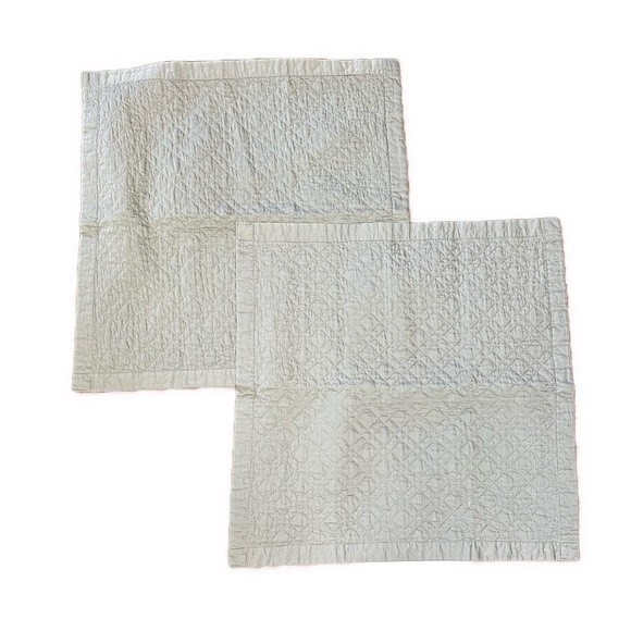 DEA Euro Gray Shams Made In Italy Set of 2 - Picture 1 of 3